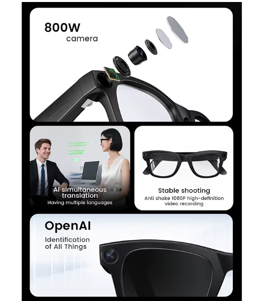 2026 Smart Glasses HD Photo Video OpenAI